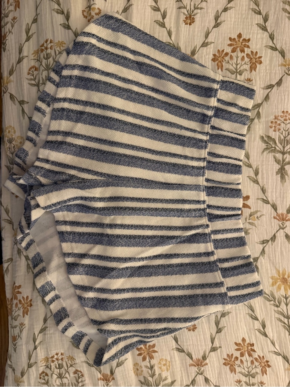 Roxy Blue and White Striped Athletic Shorts